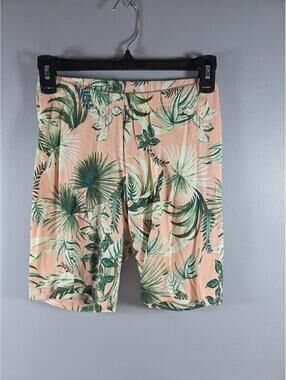 Hawaiian Print Women's Bike Shorts Small NEW Gym Workout Running Activewear